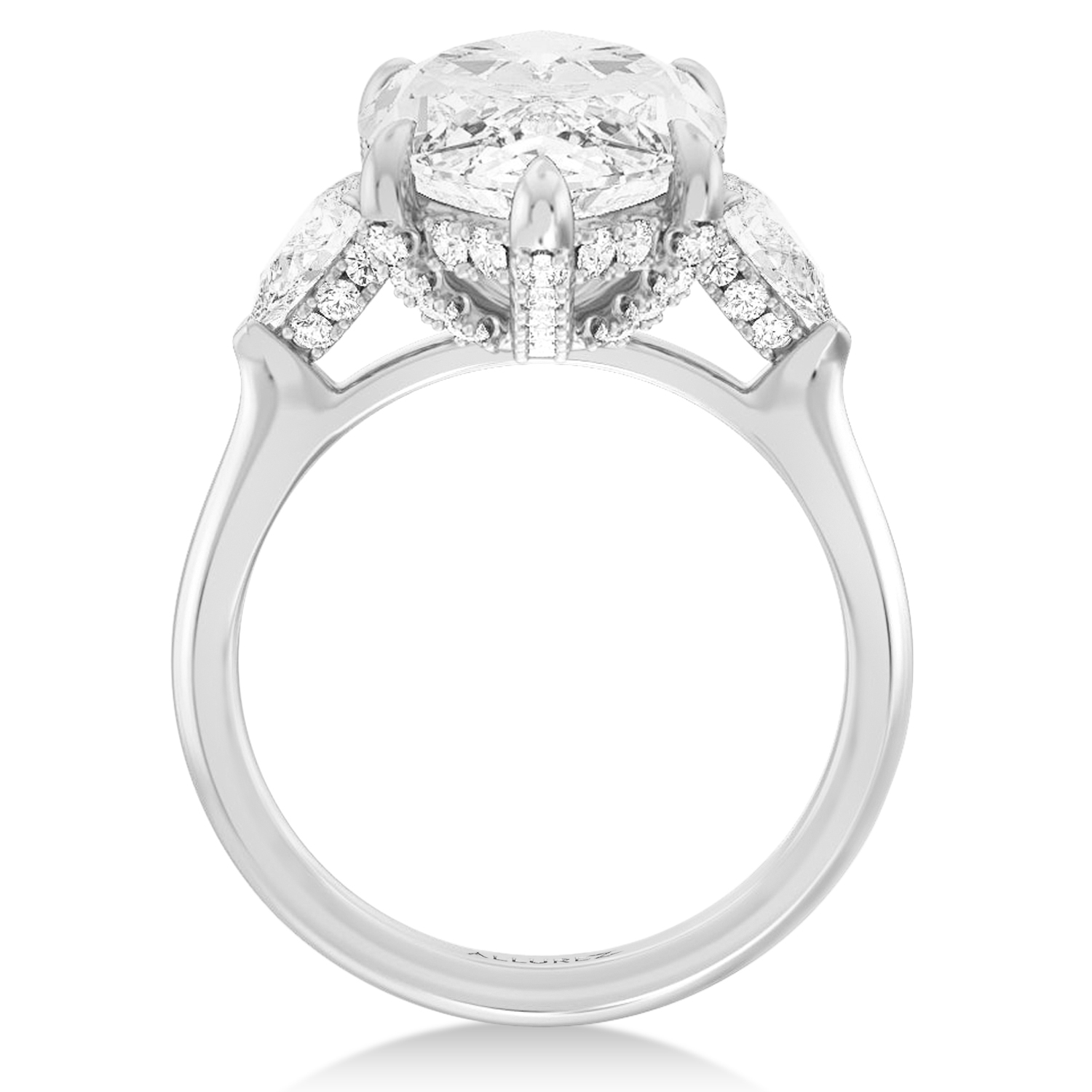 Marquise Lab Diamond Engagement Ring Platinum (6.00ct)