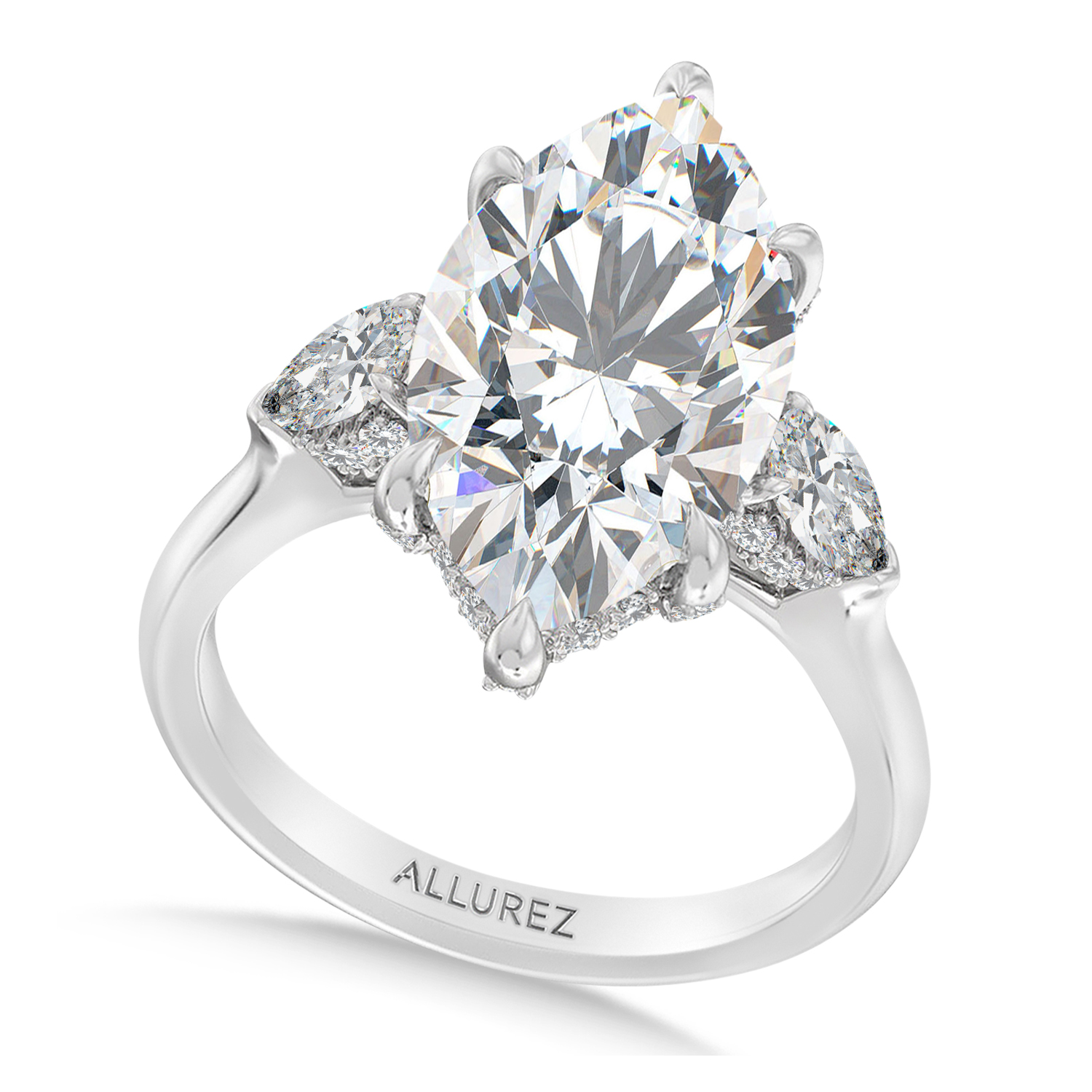 Marquise Lab Diamond Bridal Set Platinum (5.33ct)