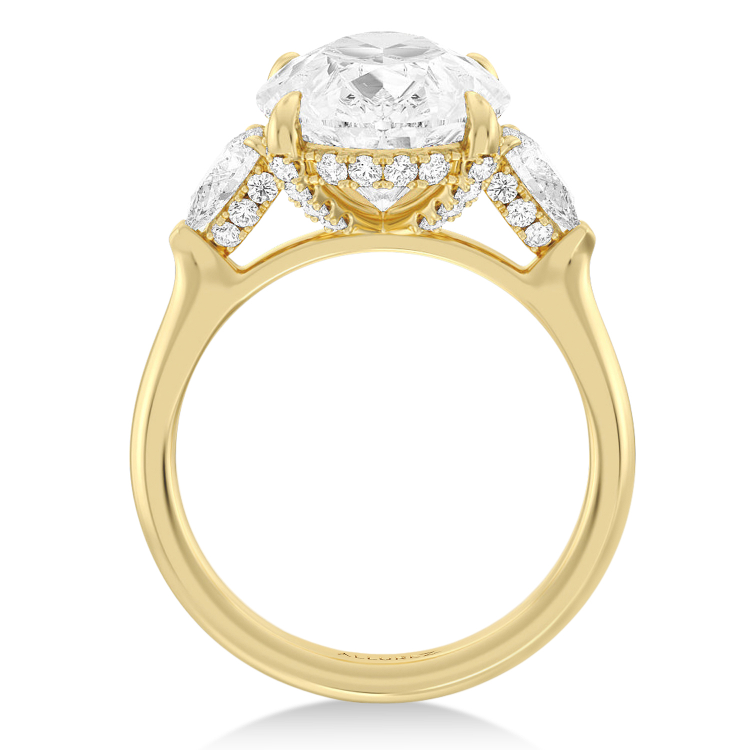 Pear Lab Diamond Bridal Set 14K Yellow Gold (5.33ct)