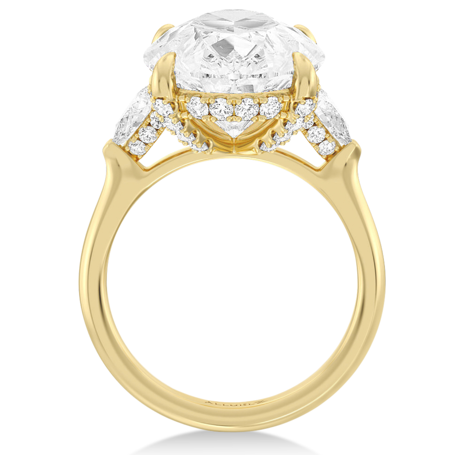 Pear Lab Diamond Bridal Set 14K Yellow Gold (8.33ct)