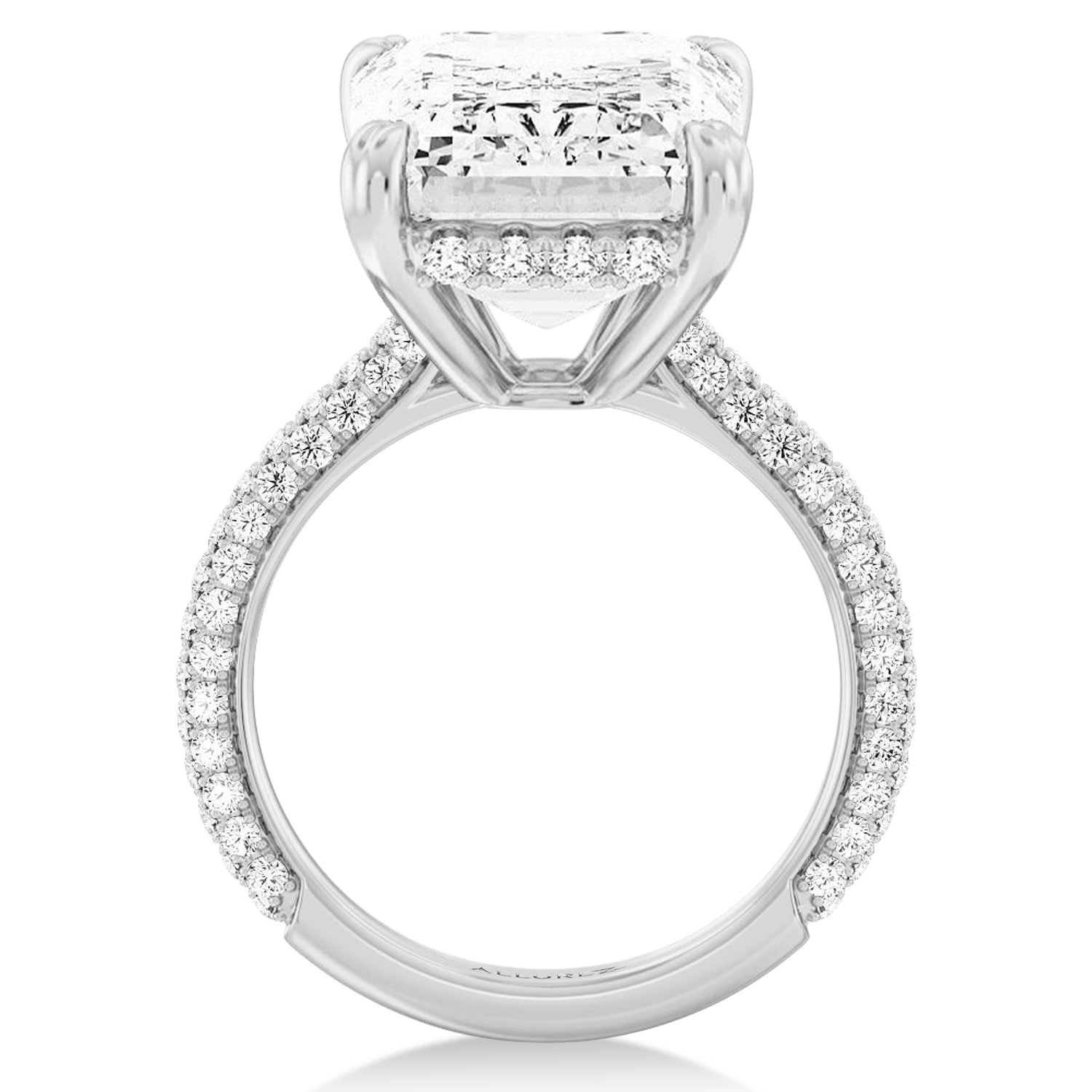 Emerald Lab Diamond Engagement Ring Platinum (8.90ct)