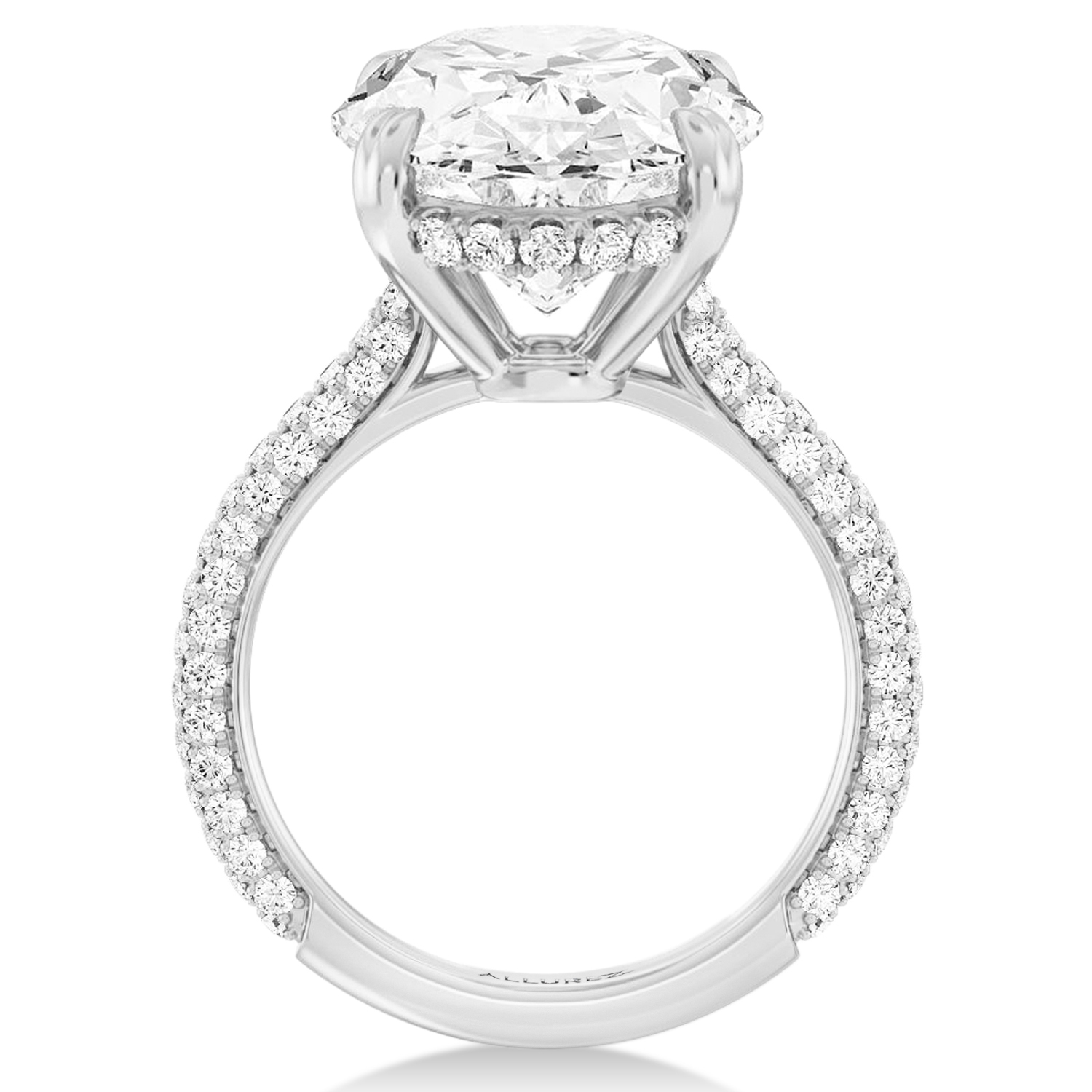 Oval Lab Diamond Engagement Ring Platinum (4.90ct)