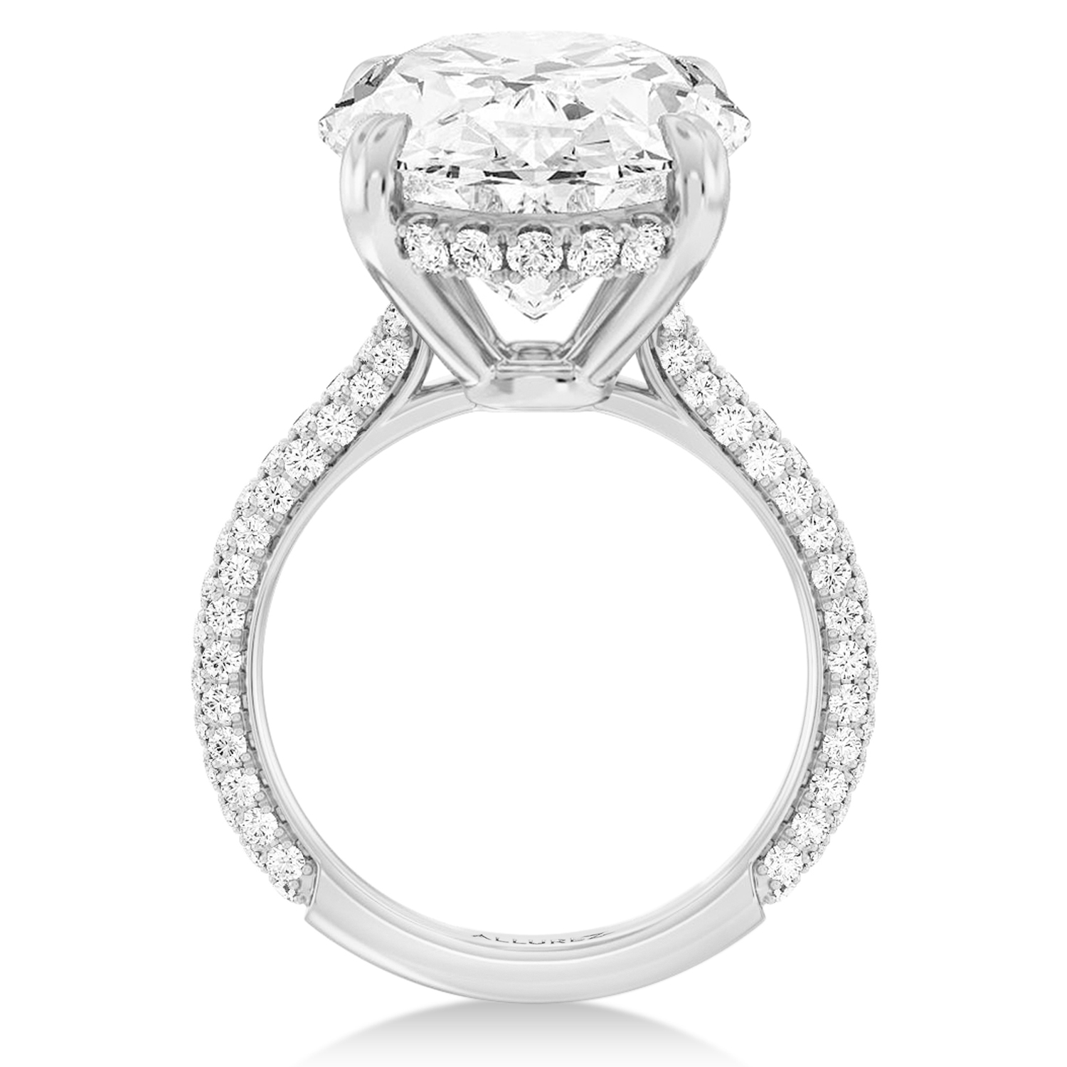 Oval Lab Diamond Engagement Ring Platinum (8.90ct)