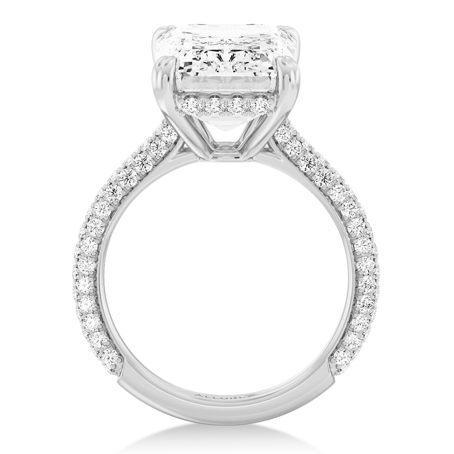 Emerald Lab Diamond Bridal Set Platinum (3.77ct)