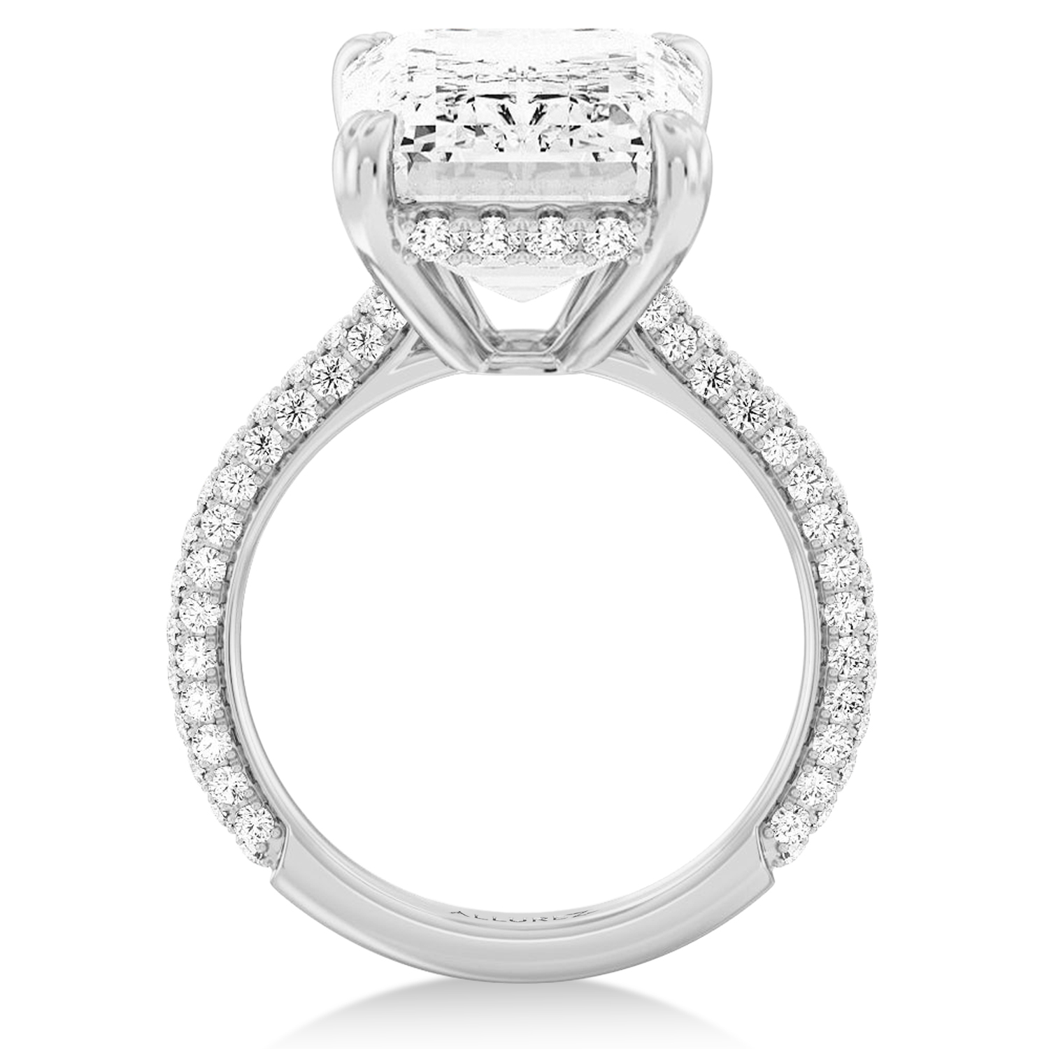 Emerald Lab Diamond Bridal Set Platinum (7.77ct)