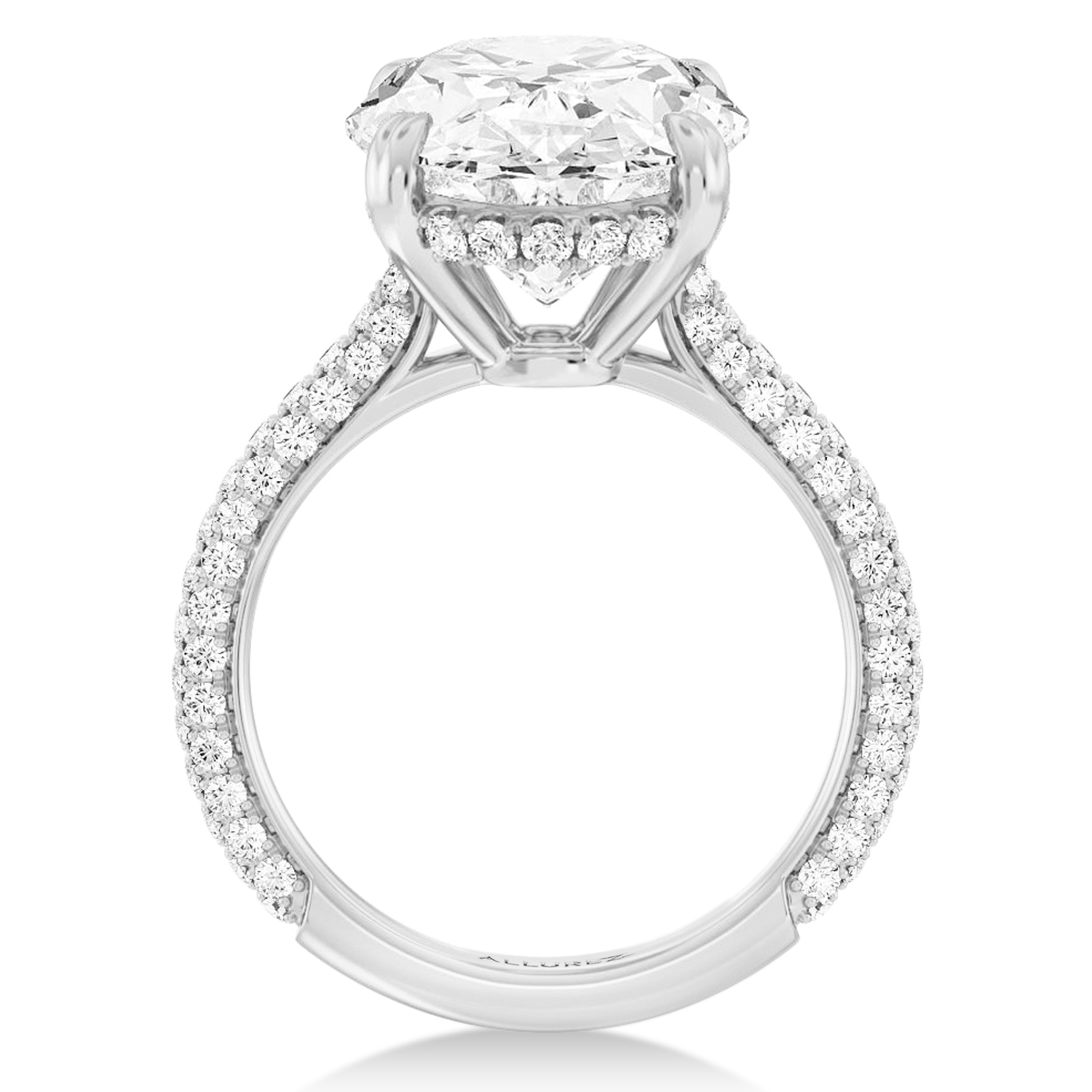Oval Lab Diamond Bridal Set Platinum (4.77ct)