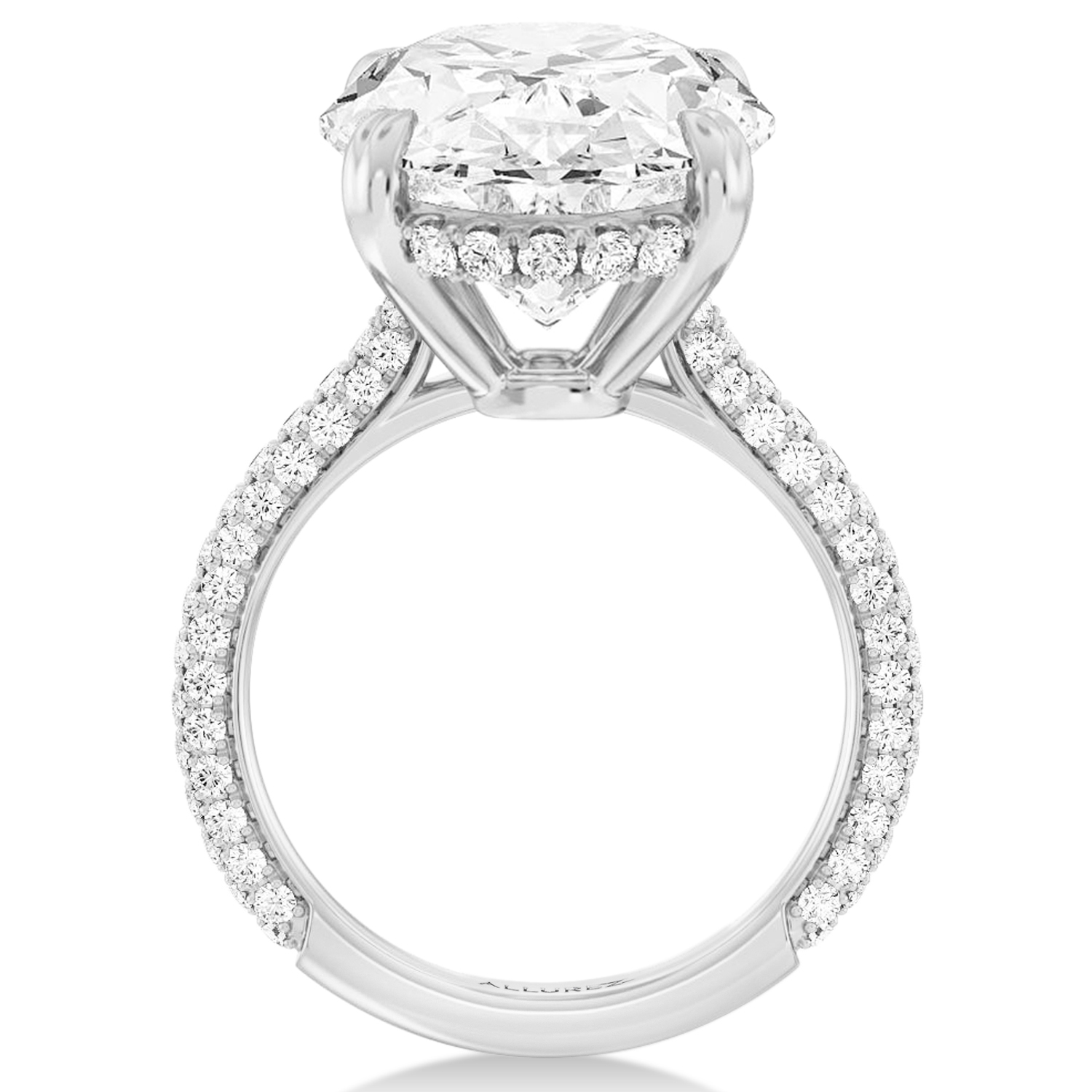 Oval Lab Diamond Bridal Set Platinum (7.77ct)