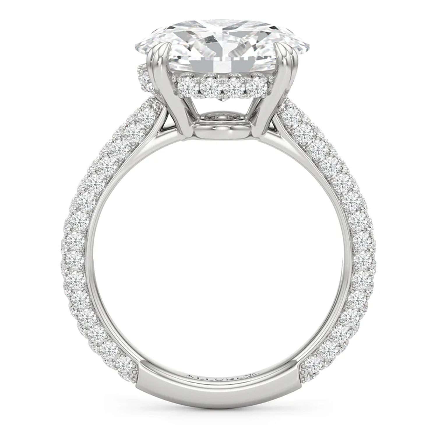 East-West Oval Lab Diamond Bridal Set Platinum (4.77ct)