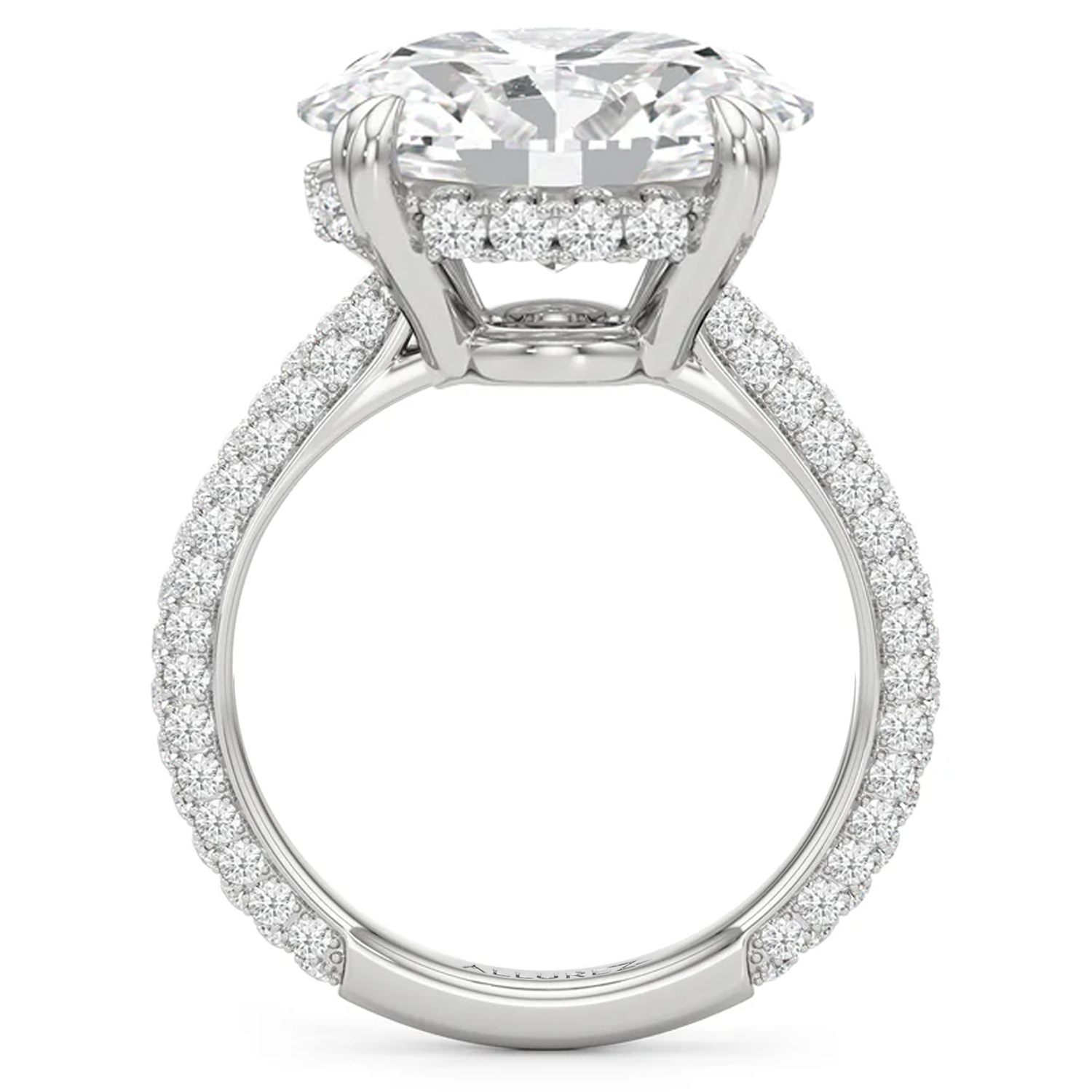 East-West Oval Lab Diamond Bridal Set Platinum (7.77ct)