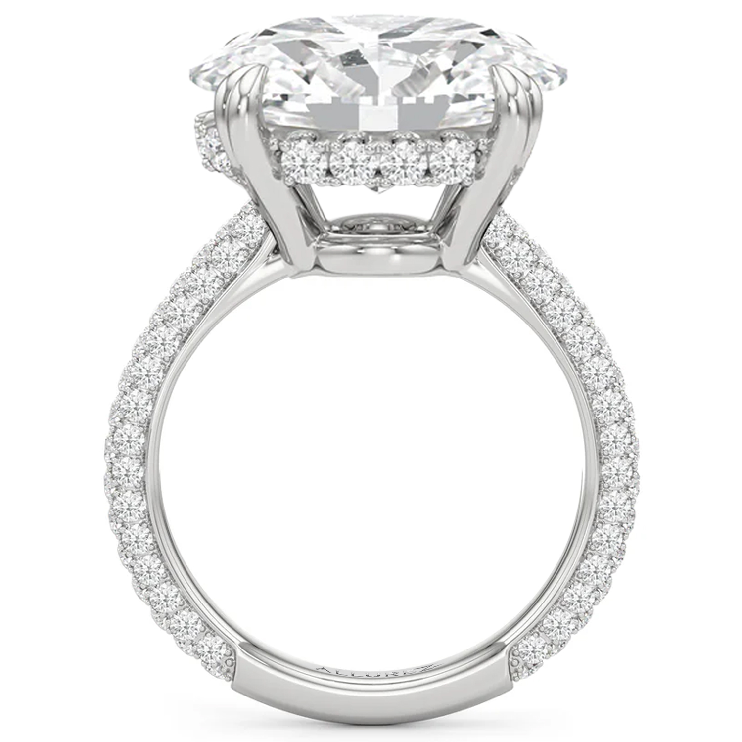 East-West Oval Lab Diamond Bridal Set Platinum (9.77ct)