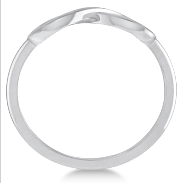 Plain Metal Infinity Loop Right-Hand Fashion Ring in 14k White Gold