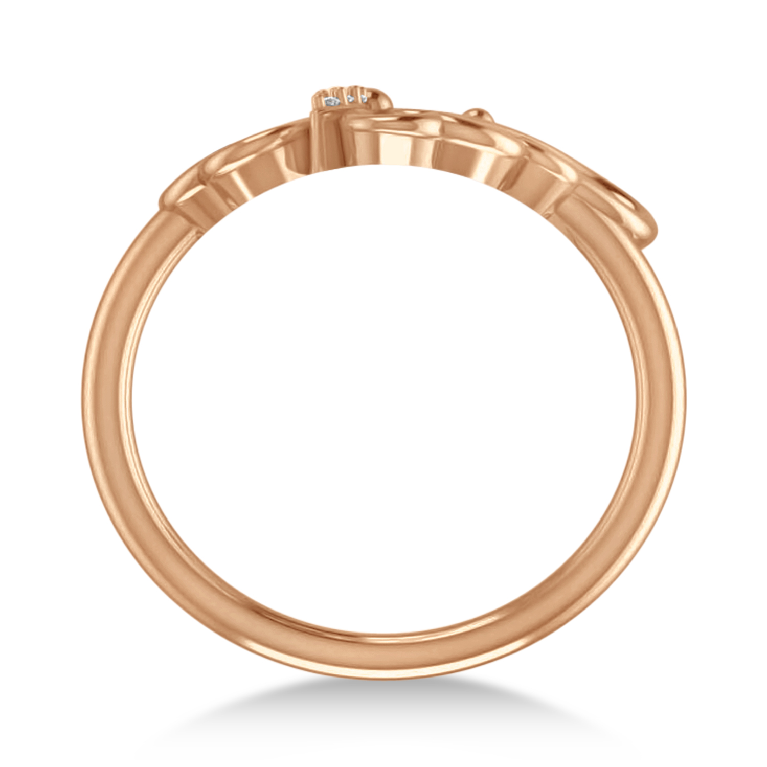 Diamond Butterfly Fashion Ring 14k Rose Gold (0.02ct)