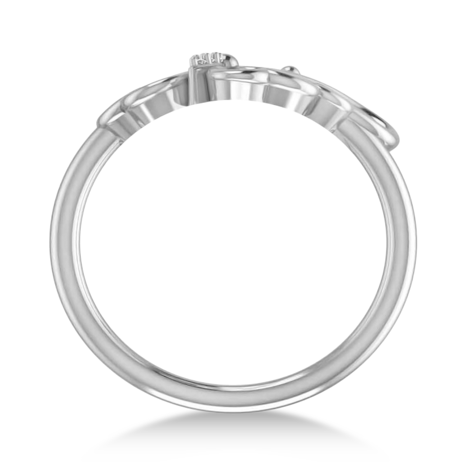 Diamond Butterfly Fashion Ring 14k White Gold (0.02ct)