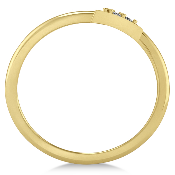 Cupid's Arrow Ring Diamond Accented 14k Yellow Gold (0.05ct)