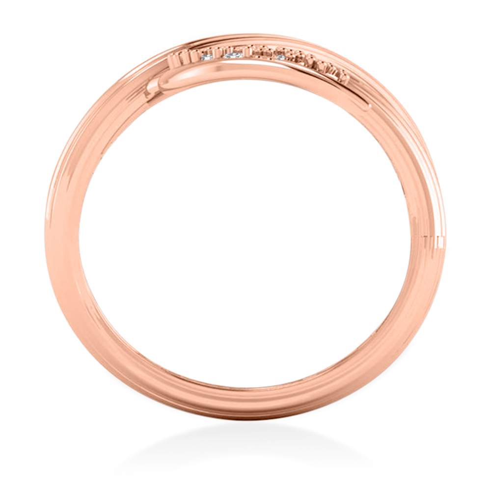 Diamond Accented Leaf Ring 14k Rose Gold (0.35ct)