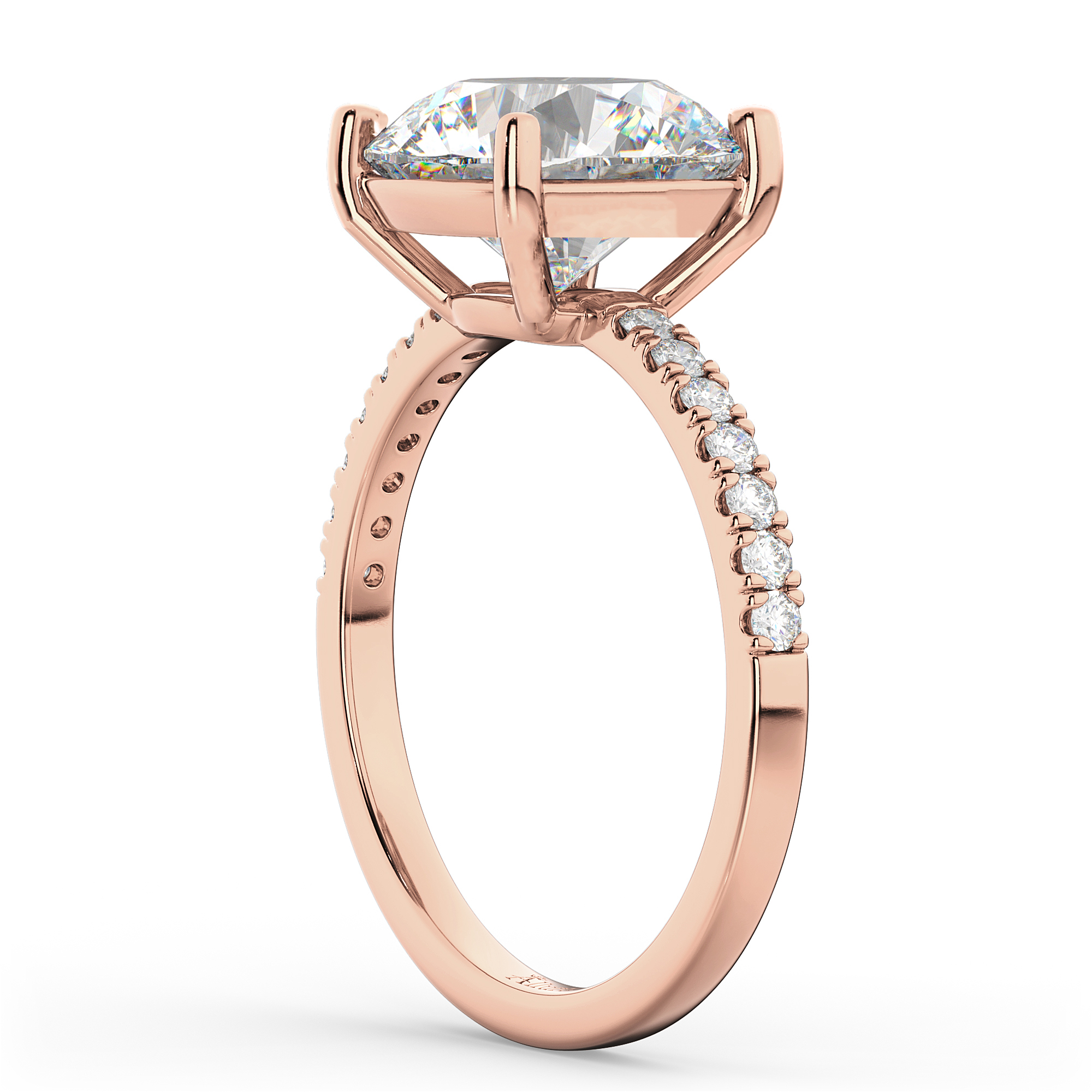 Round Diamond Engagement Ring 14K Rose Gold (2.21ct)