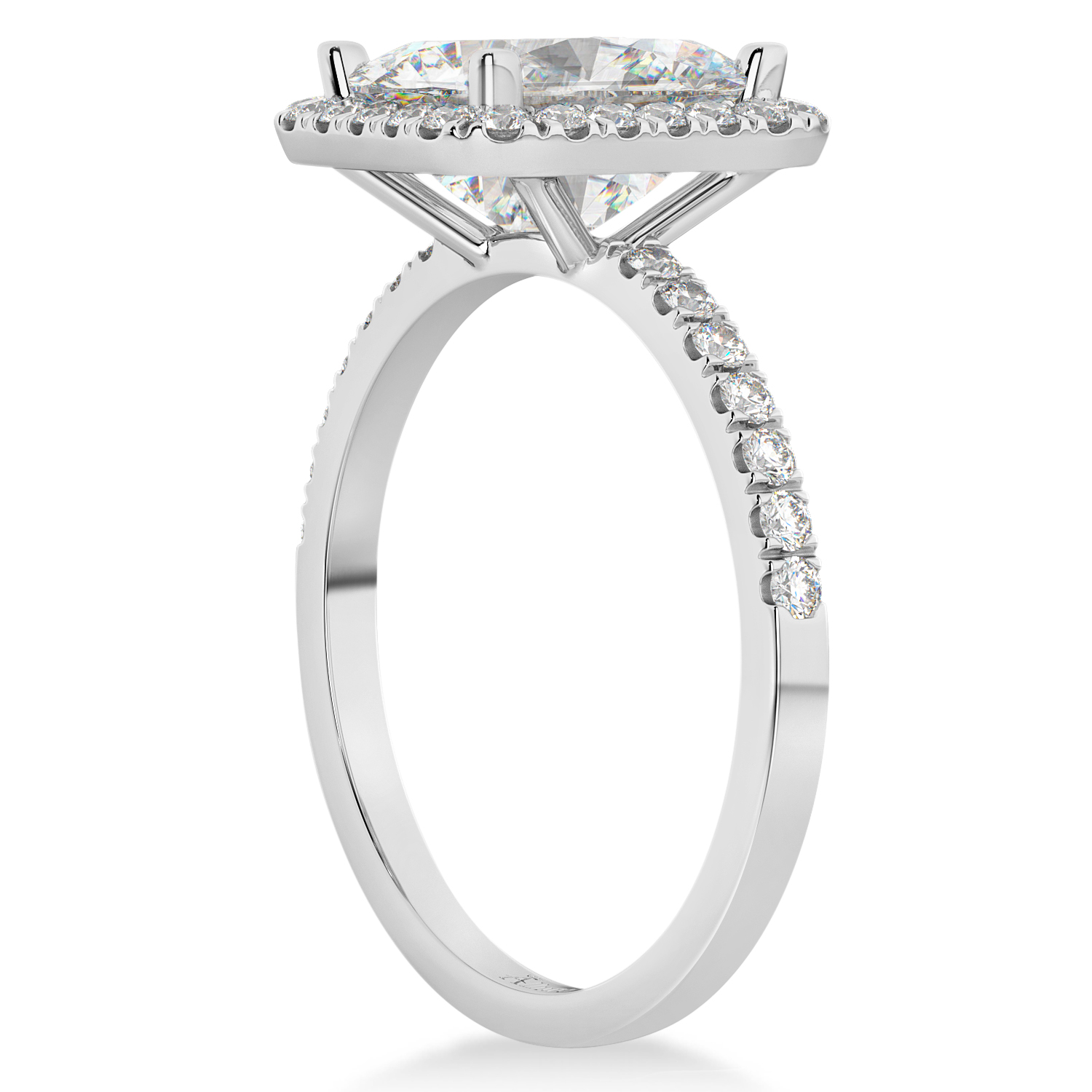 Emerald Cut Lab Diamond Engagement 14k White Gold (3.32 ct)