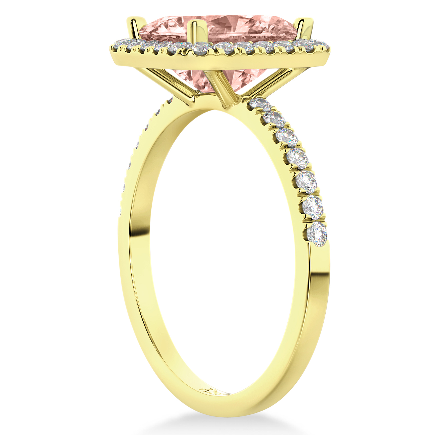 Morganite & Diamond Engagement 14k Yellow Gold (3.32 ct)