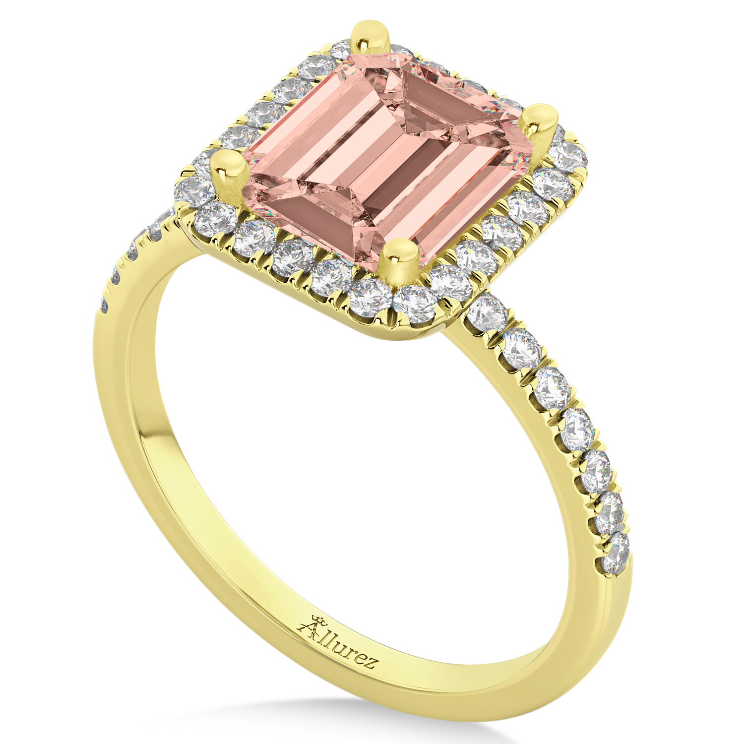 Morganite & Diamond Engagement 14k Yellow Gold (3.32 ct)