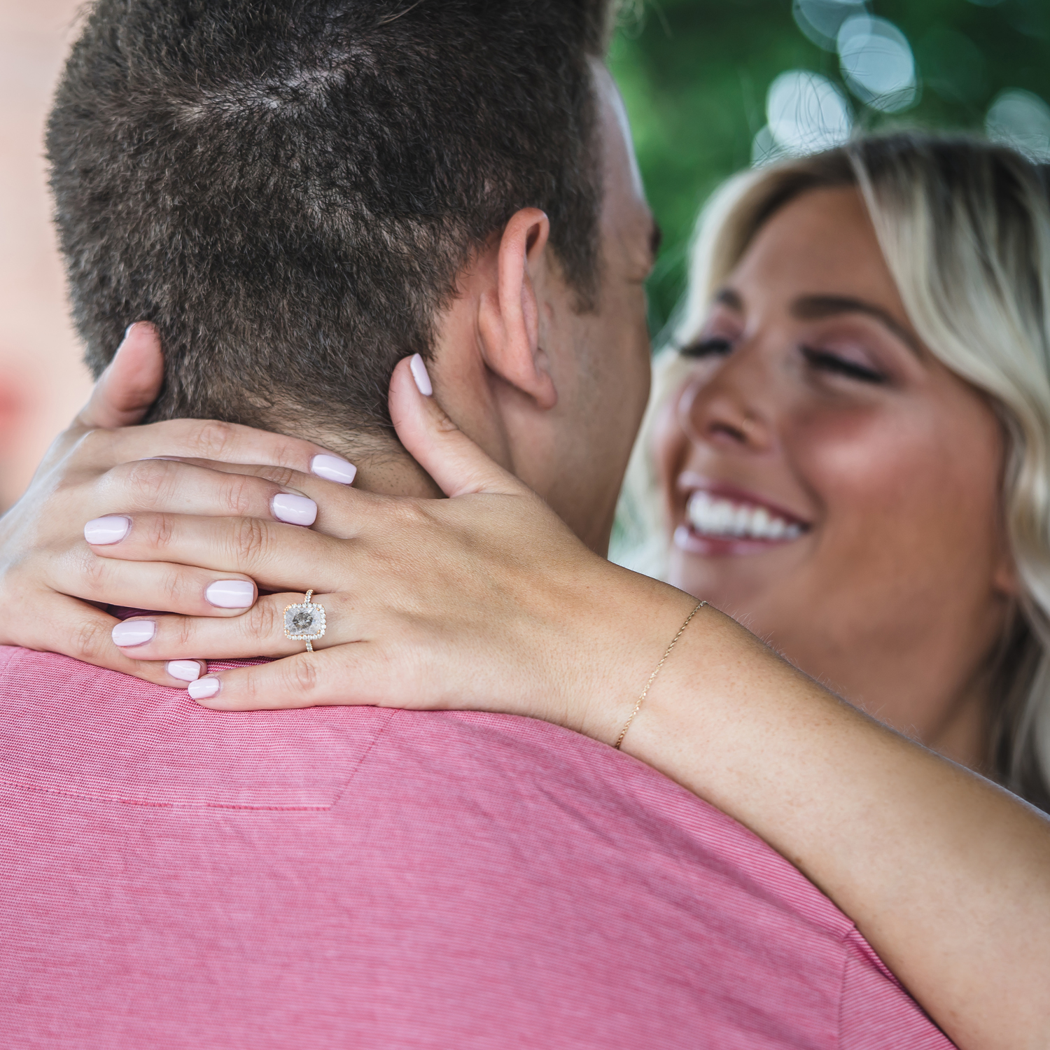 Salt & Pepper Diamond & Diamond Engagement 14k Rose Gold (3.32 ct)