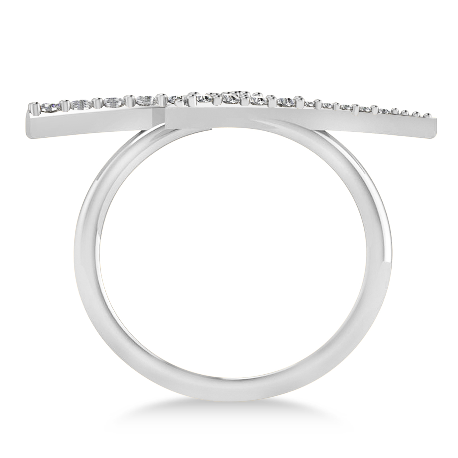 Diamond Lightening Bolt Fashion Ring 14K White Gold (0.25ct)