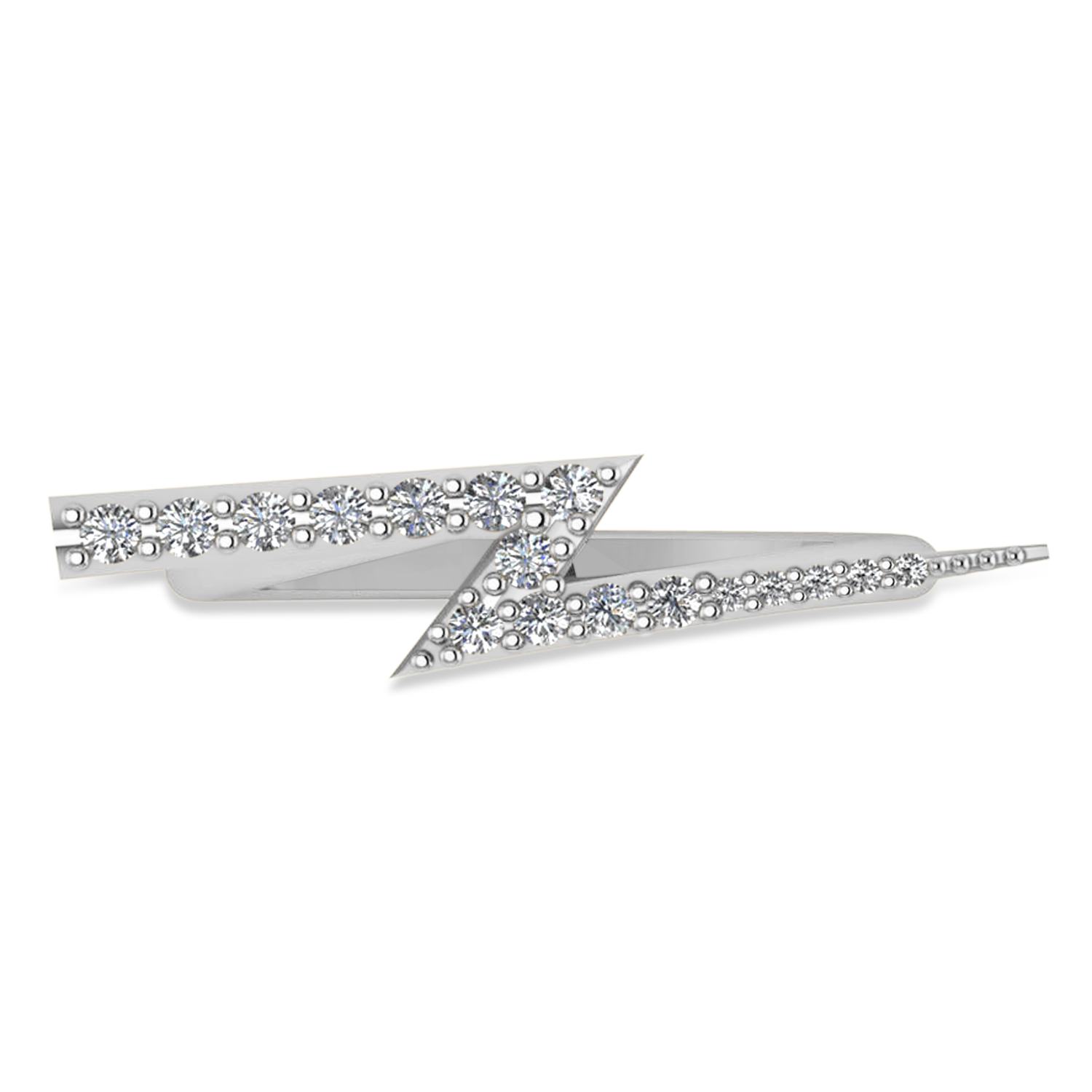 Diamond Lightening Bolt Fashion Ring 14K White Gold (0.25ct)