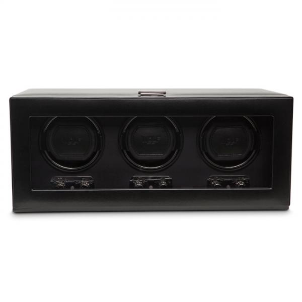WOLF Heritage Men's Triple Automatic Watch Winder Glass Cover Preset Winding Programs