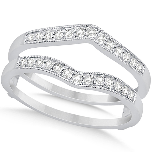 Ladies Diamond Ring Guard, Enhancer in 14K White Gold 0.25ctw