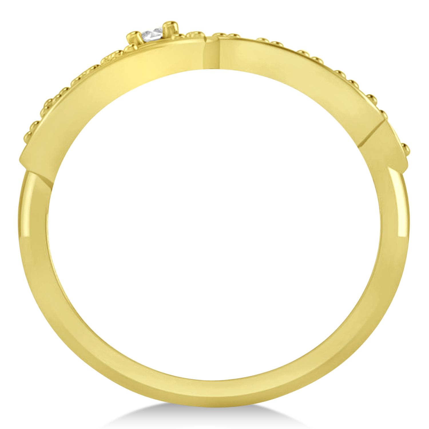 Diamond Hamsa Hand of God Fashion Ring 14k Yellow Gold (0.82ct)