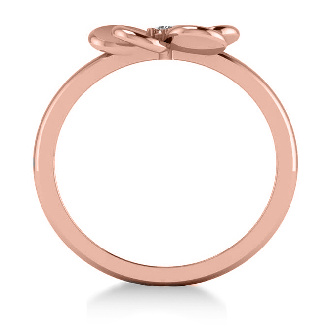 Diamond Flower Ladies Fashion Ring 14k Rose Gold (0.03ct)