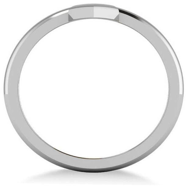 Cupid's Arrow Abstract Fashion Ring Plain Metal 14k White Gold