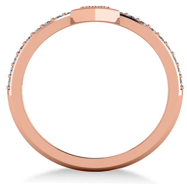 Abstract Arrow Ring with Diamond Accents 14k Rose Gold (0.55ct)