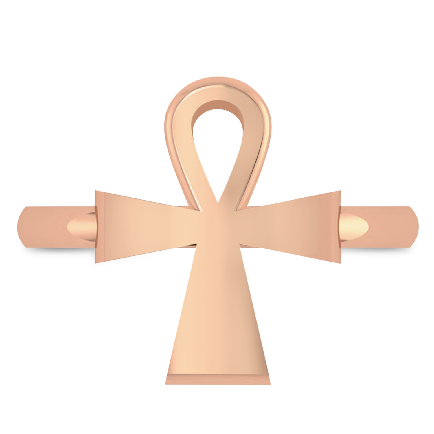 Ankh Egyptian Cross Ring 14K Rose Gold