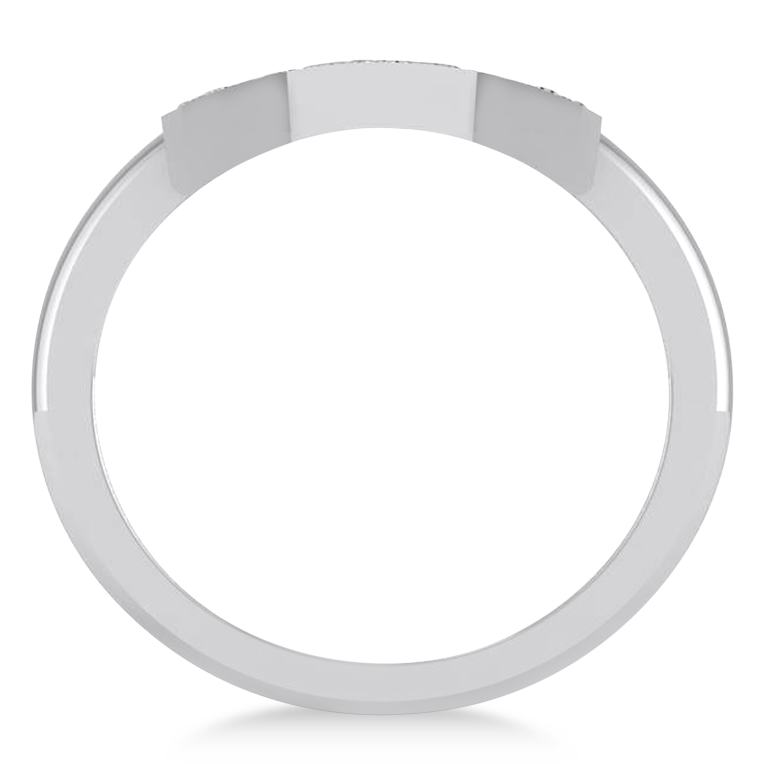 Diamond Ankh Egyptian Cross Ring 14K White Gold (0.31ct)