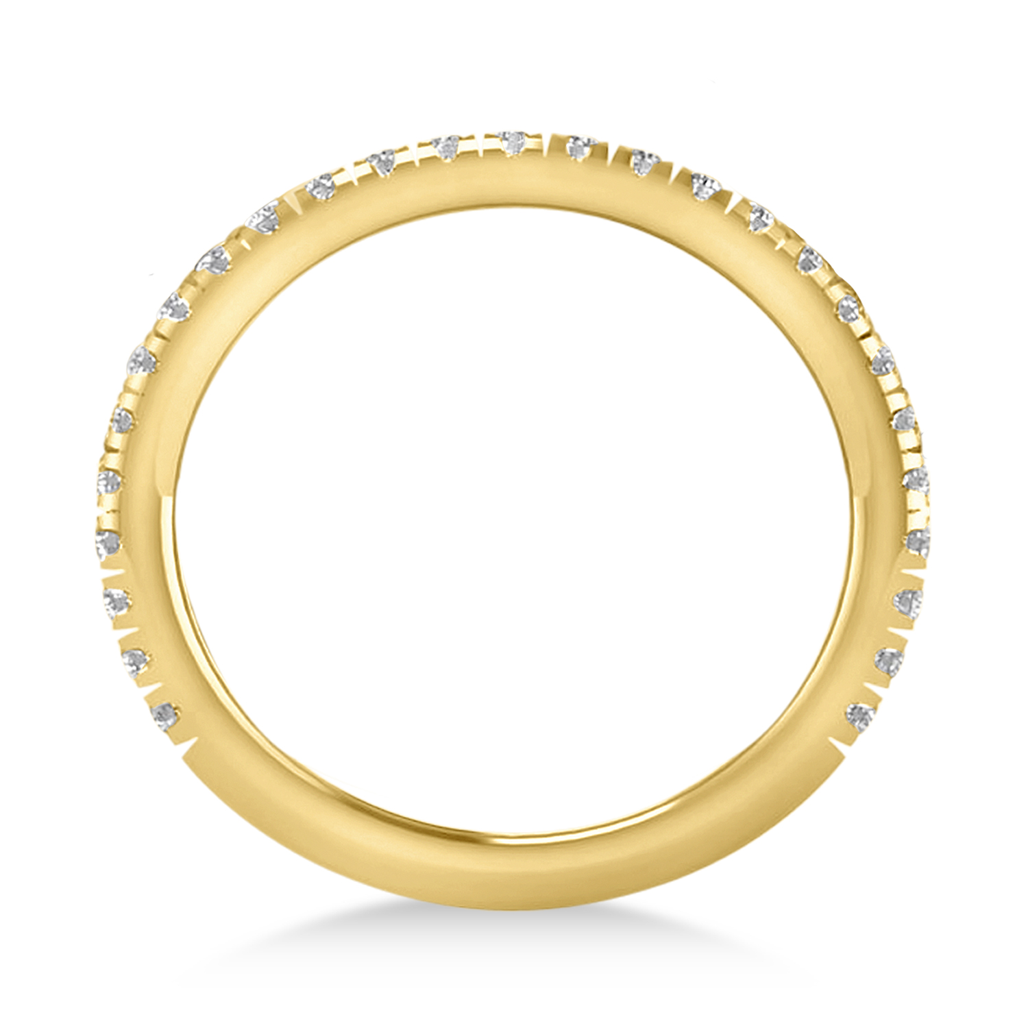 Diamond Semi-Eternity Ring Wedding Band 18k Yellow Gold (0.41ct)
