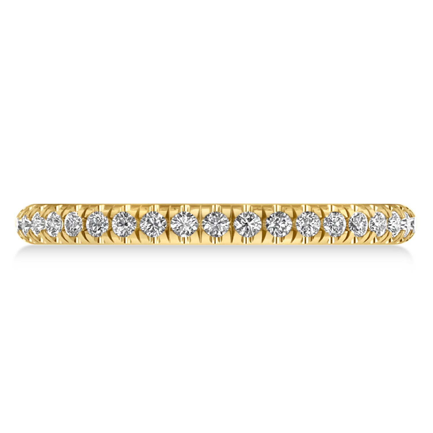 Diamond Semi-Eternity Ring Wedding Band 18k Yellow Gold (0.41ct)
