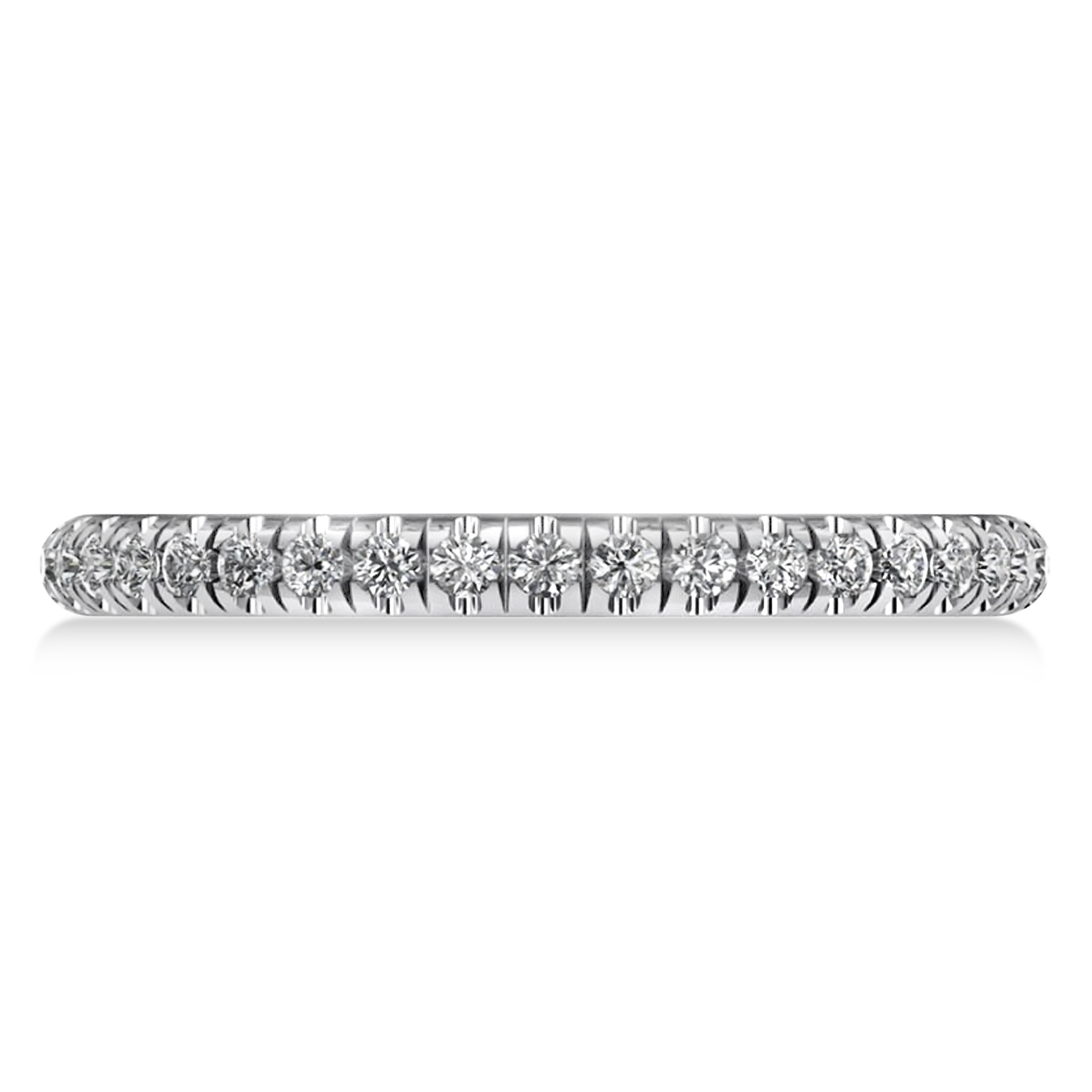 Lab Grown Diamond Semi-Eternity Ring Wedding Band Platinum (0.41ct)