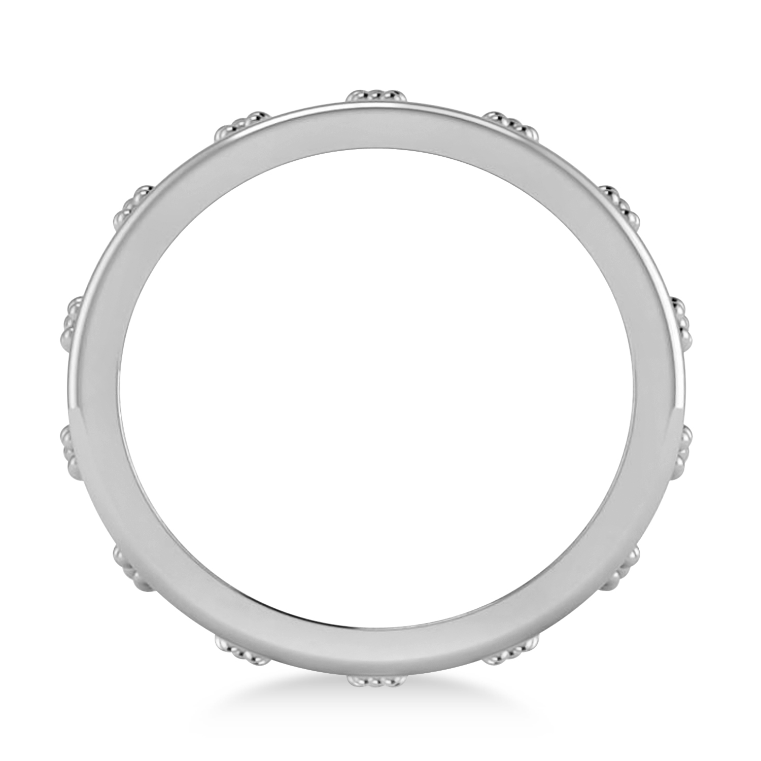 Inverted Heart Crown Ring 14k White Gold