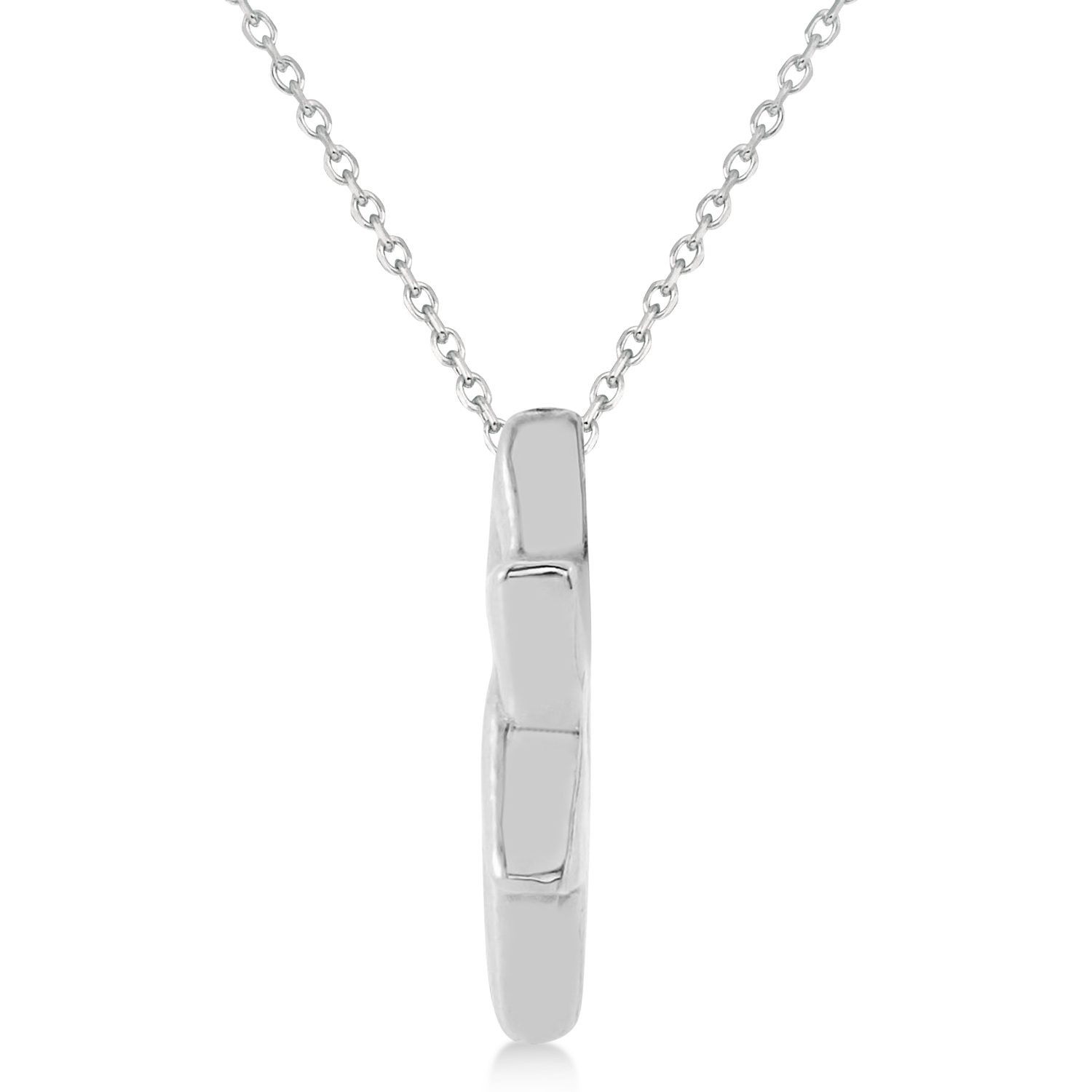 Jewish Star of David Interconnecting Petite Pendant Necklace Sterling Silver