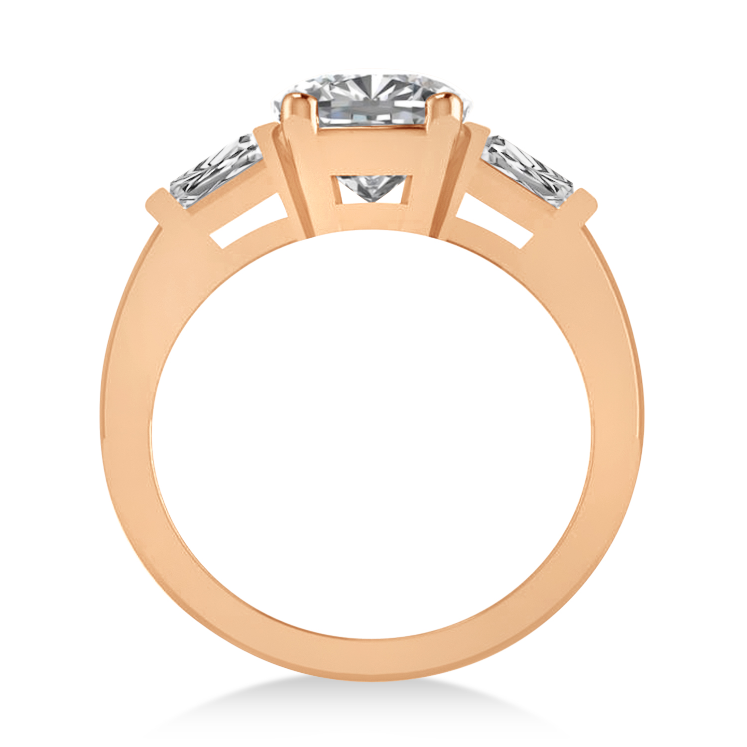 Diamond Three-Stone Cushion Ring 14k Rose Gold (2.44ct)