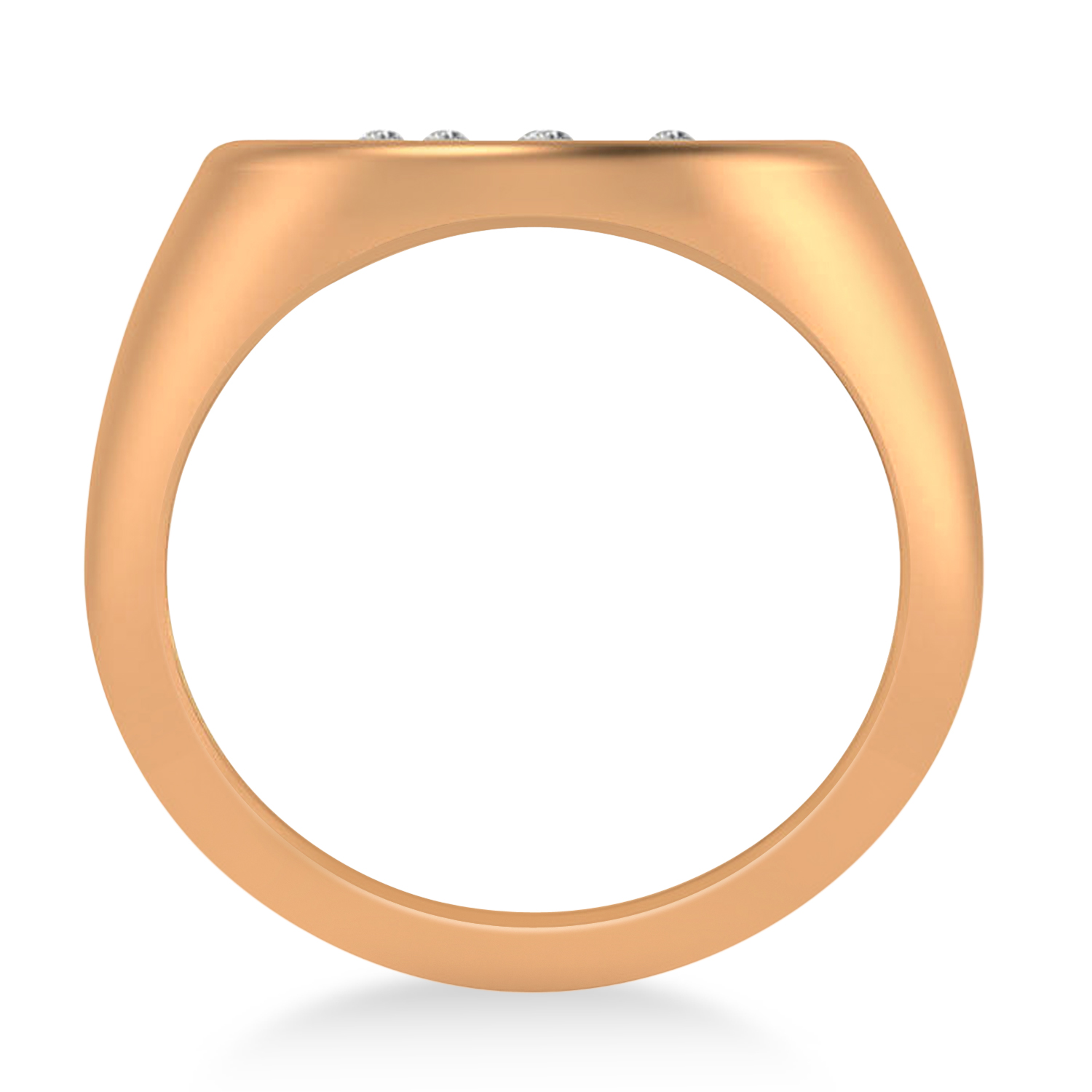 Men's Diamond Constellation Signet Ring 14k Rose Gold (0.03 ctw)