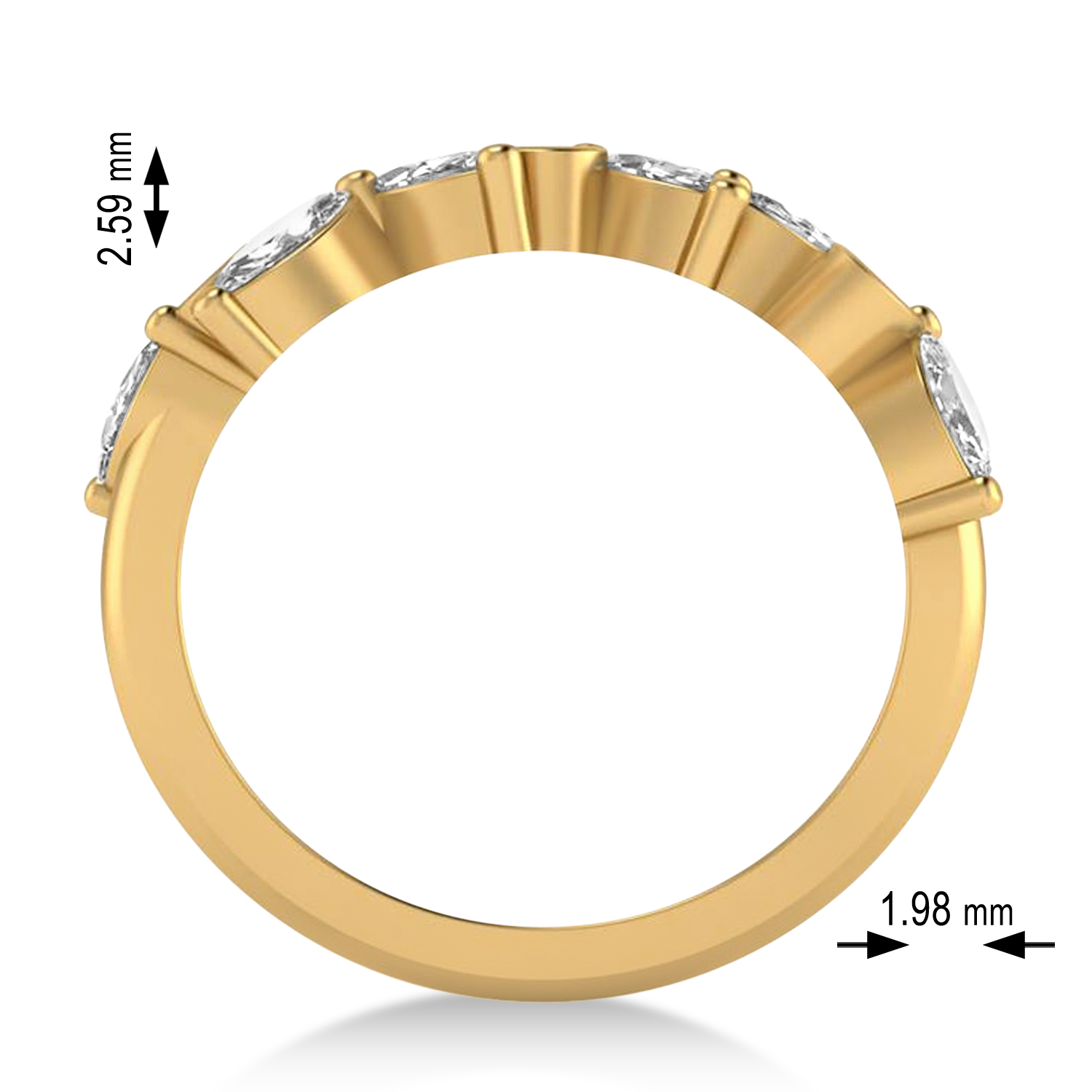 Diamond Assorted Ring/Wedding Band 14k Yellow Gold (0.96ct)