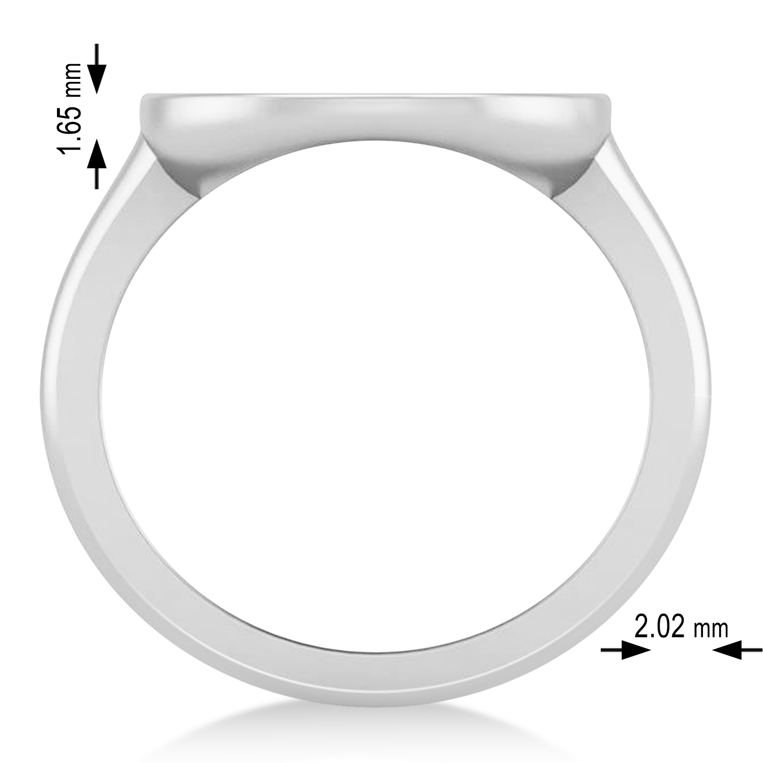 Capricorn Disk Zodiac Ring 14k White Gold