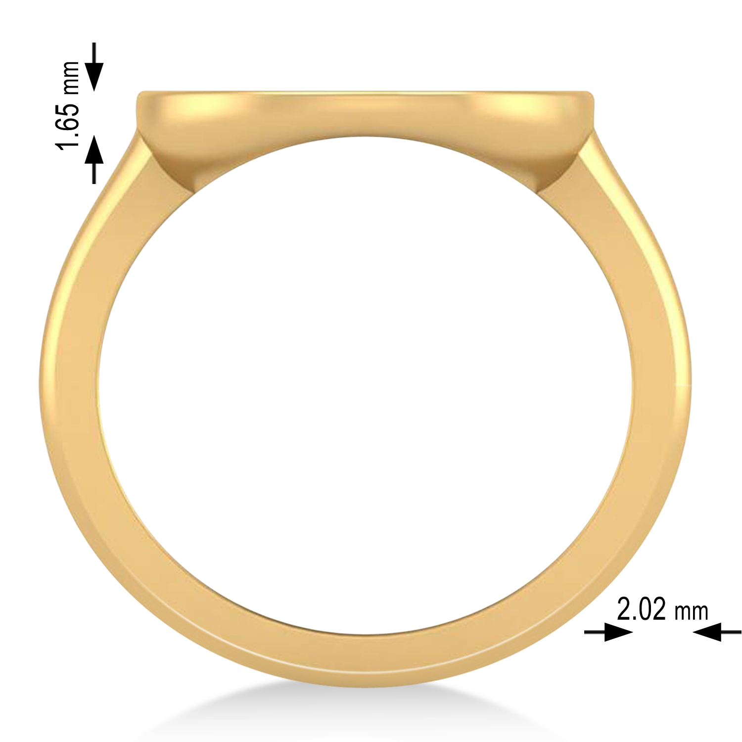 Capricorn Disk Zodiac Ring 14k Yellow Gold