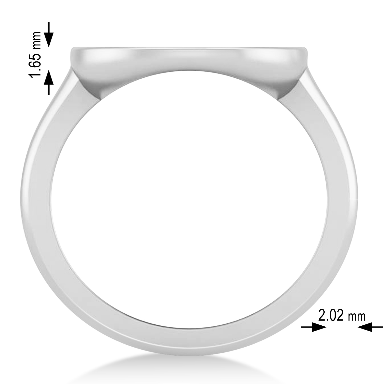 Aquarius Disk Zodiac Ring 14k White Gold