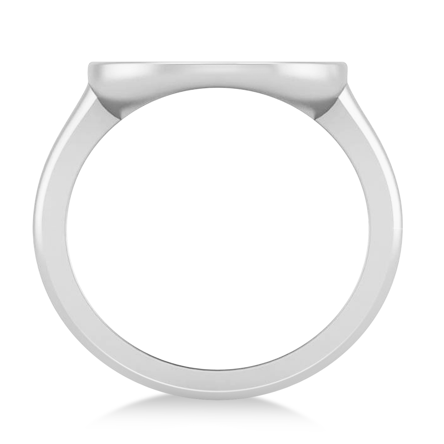 Taurus Disk Zodiac Ring 14k White Gold
