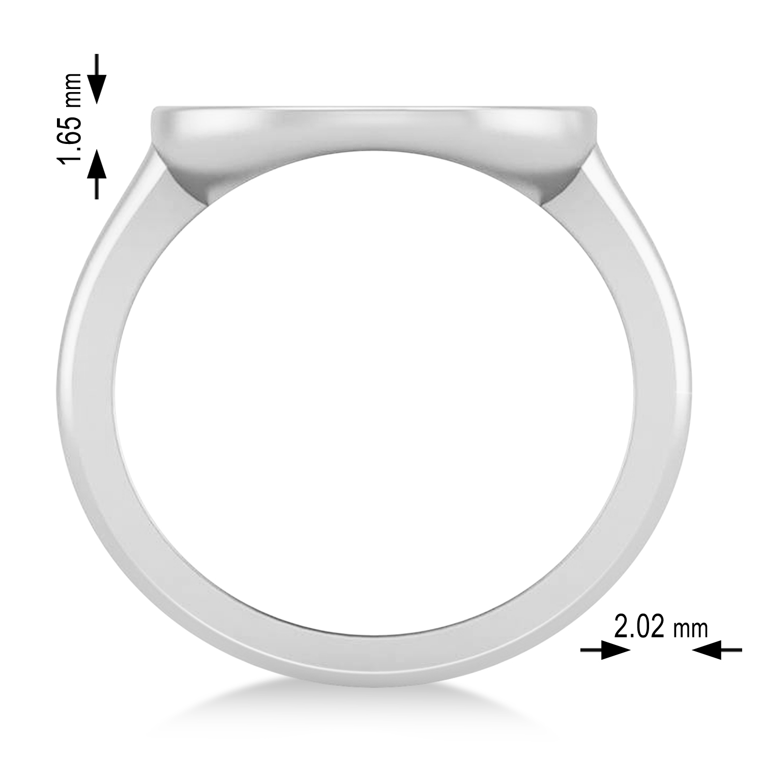 Taurus Disk Zodiac Ring 14k White Gold