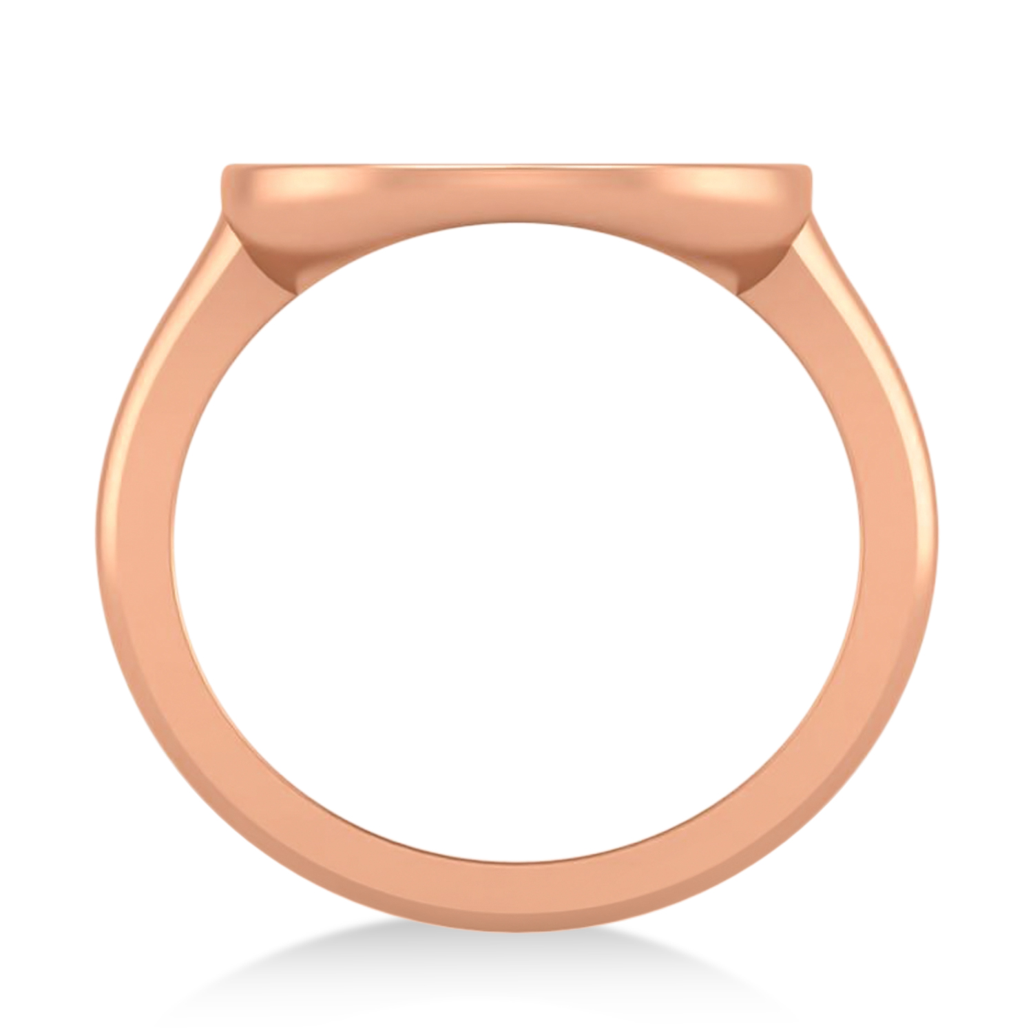 Gemini Disk Zodiac Ring 14k Rose Gold