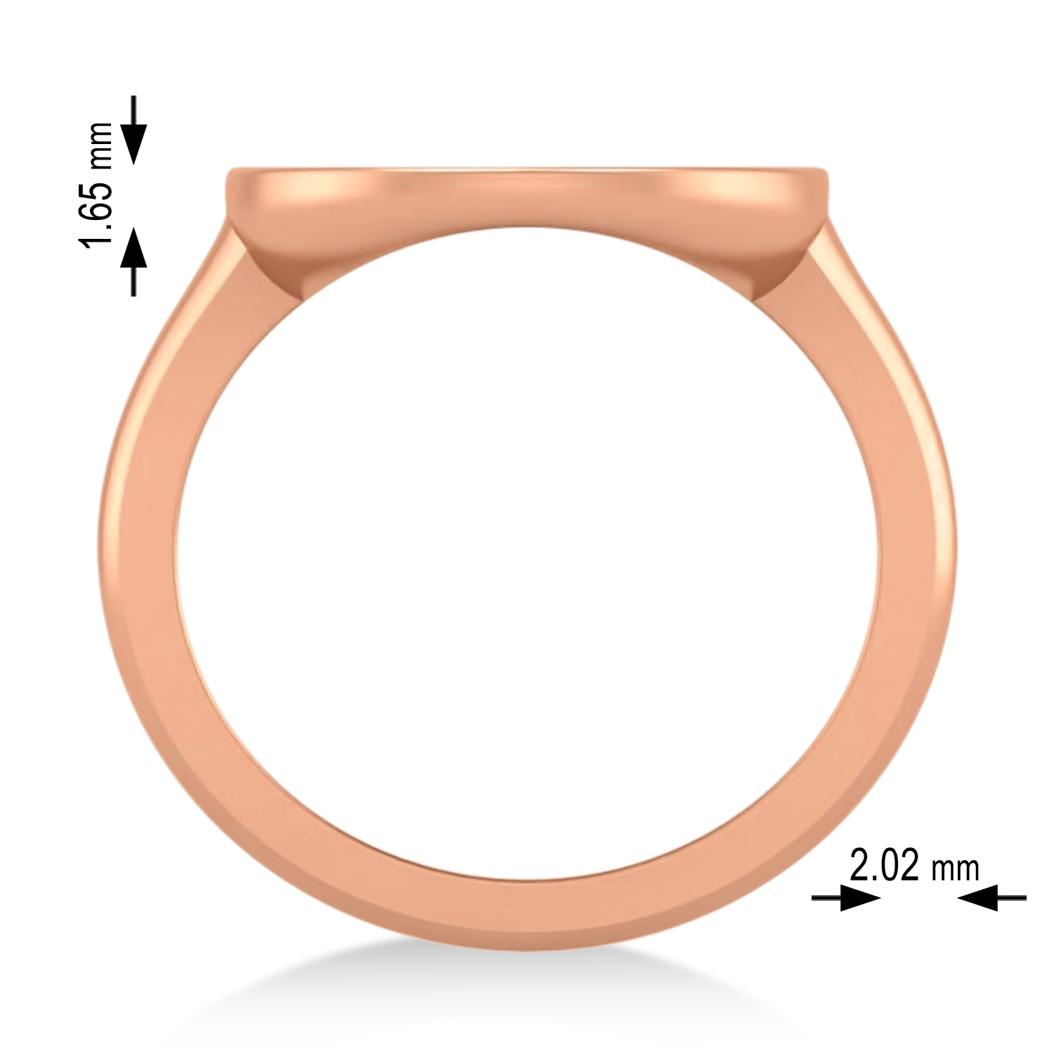 Gemini Disk Zodiac Ring 14k Rose Gold