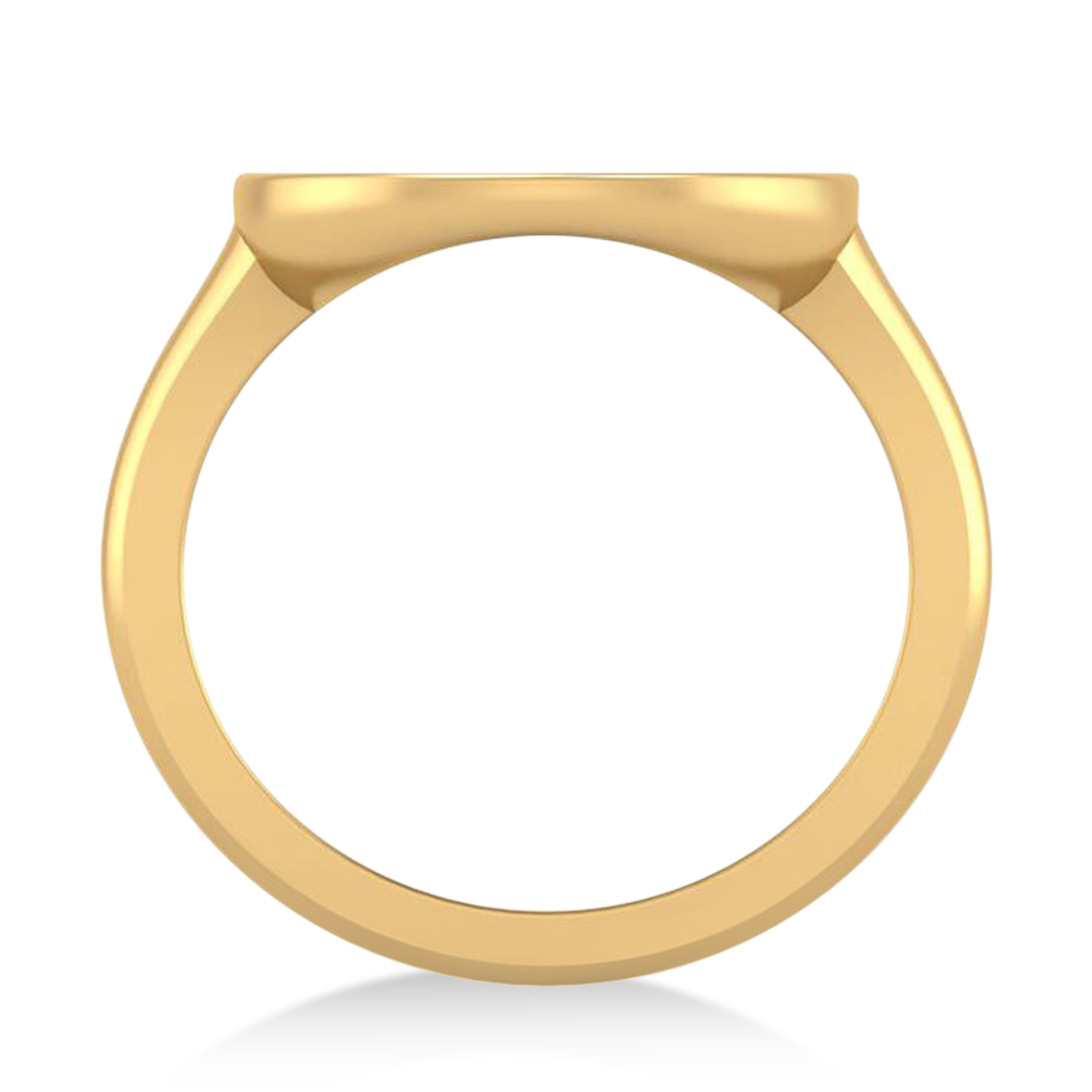 Gemini Disk Zodiac Ring 14k Yellow Gold
